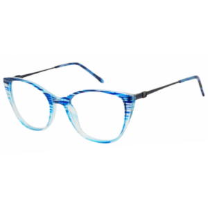 Cliqlens Full Rim Blue Strips Cat eye  Sheet Computer eyeglasses for Women