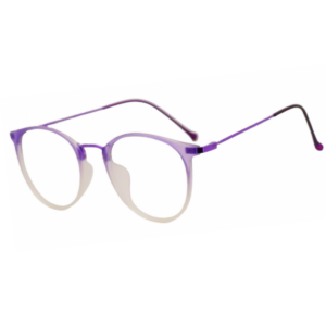 Cliqlens Full Rim Purple Dual Round Sheet Computer eyeglasses for Men and Women
