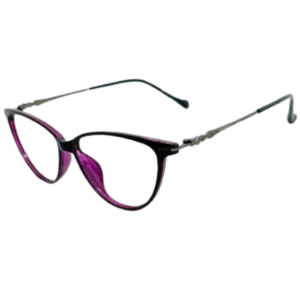 JackBerry Full rim Black and Purple Dual Cat eye Sheet Eyeglasses for Women
