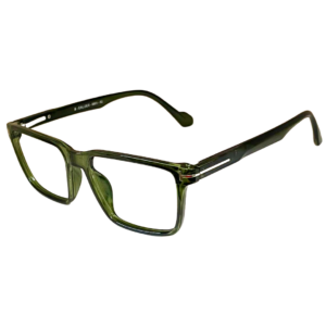 Trendy Glossy Green Rectangle Sheet Eyeglasses for Men & Women