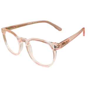 Trendy Light Pink & More Round Sheet Eyeglasses for Men & Women