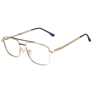 Cliqlens full rim Gun Metal, Silver Blue & more Square DoubleBar Metal eyeglasses for men and women