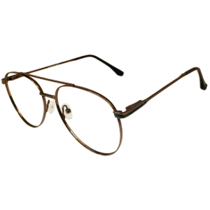 Cliqlens Full Rim Copper Brown Aviator Metal Eyeglasses for Men and Women