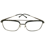 double bar metal eyeglasses