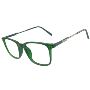 Trendy Dark Green Square Sheet Eyeglasses for Men & Women Blue Ocean