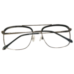 double bar metal eyeglasses