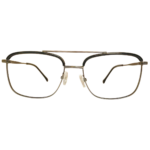 double bar metal eyeglasses