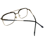 double bar metal eyeglasses