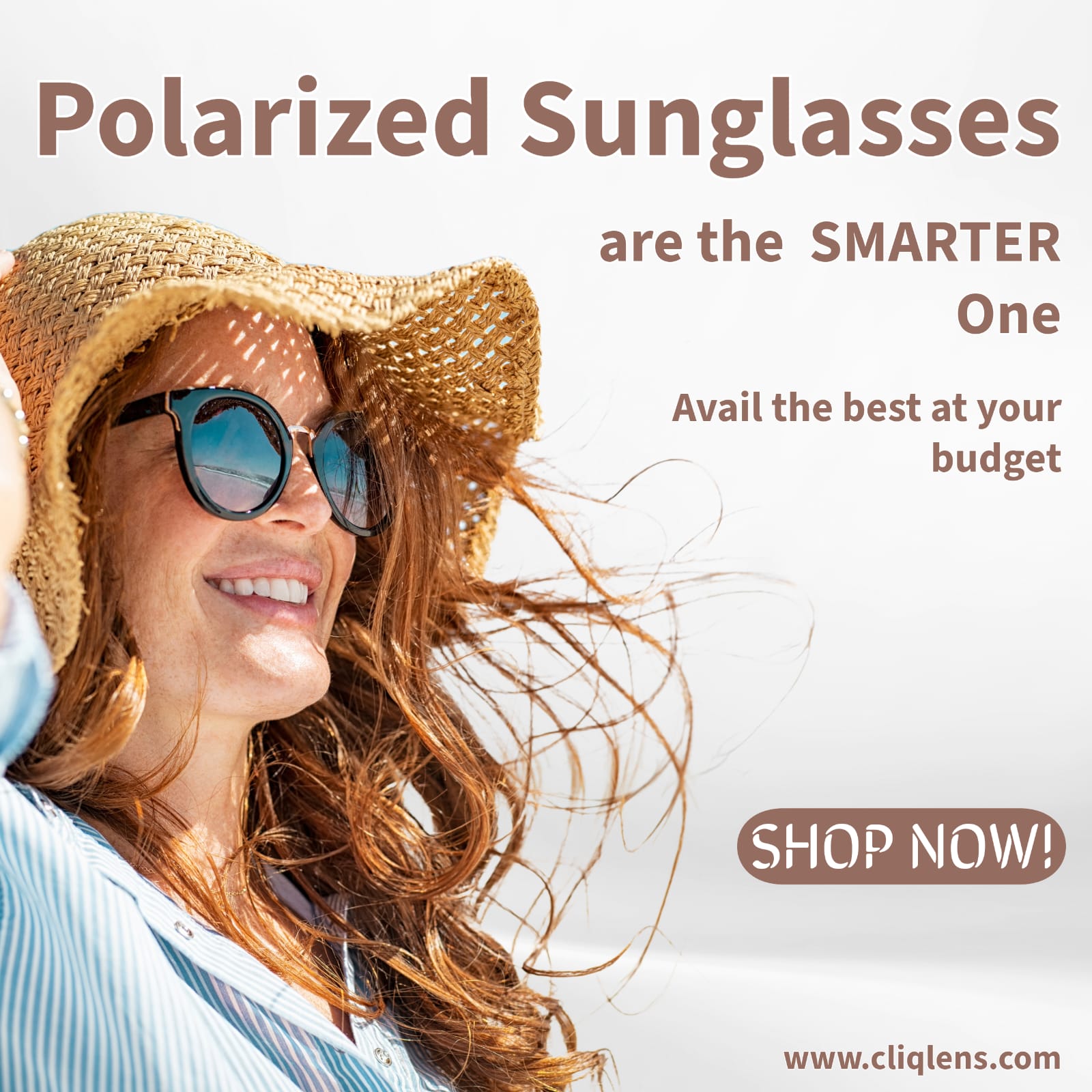 Polarized sunglasses reducing glare and protecting eyes from UV rays outdoors