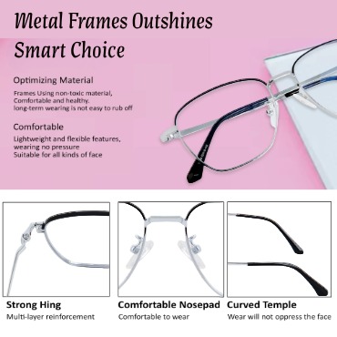 Premium metal eyeglass frames for men and women