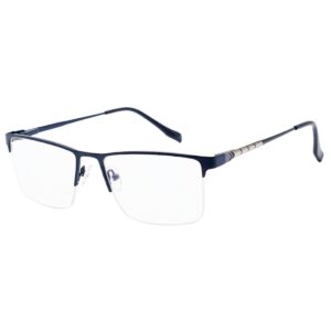 half rim metal eyeglasses
