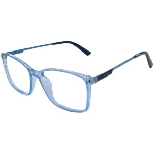 Square Full Rim Light Blue Sheet Eyeglasses for Unisex | Blue Ocean