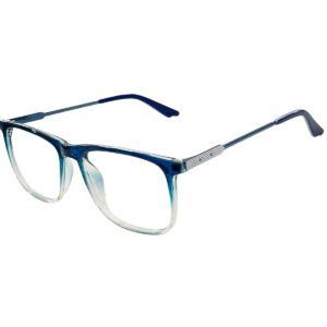 Square Full Rim Light Blue Sheet Eyeglasses for Unisex | Blue Ocean