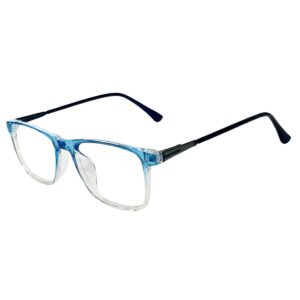 Square Full Rim Blue Sheet Eyeglasses for Unisex | Blue Ocean