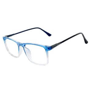 Light/Dark Blue Square Sheet Eyeglasses for Men and Women | Blue Ocean