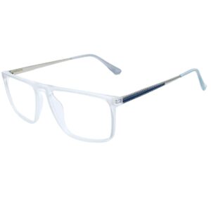 Square Full Rim Transparent Sheet Eyeglasses for Unisex | Blue Ocean