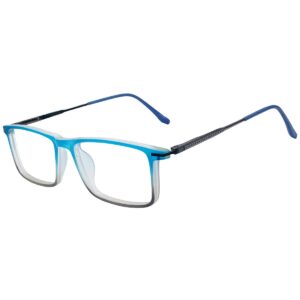 Square Full Rim Blue Sheet Eyeglasses for Unisex | Blue Ocean