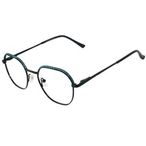 Dual Tone Square Metal Eyeglasses