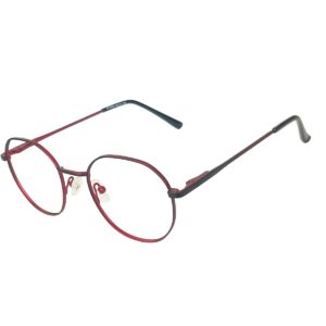 Cliqlens Round Metal Eyeglasses for Men and Women | Wine & Black
