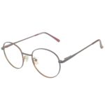 cliqlens copper brown round metal eyeglasses
