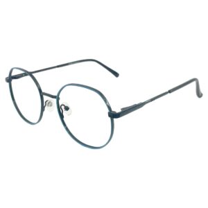 Cliqlens Black & Blue Dual Tone Round Metal Eyeglasses for Men/Women