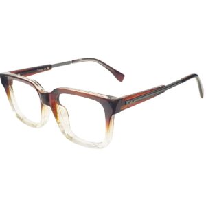 Blue Ocean Full Rim Brown Dual Tone Square Sheet Eyeglasses for Men & Women