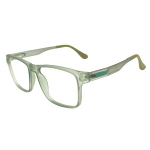 Blue Ocean Matte Light Green or Blue Square Sheet Eyeglasses for Men & Women