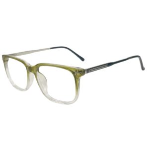 Green Dual Tone Square Sheet Eyeglasses for Men and Women | Blue Ocean