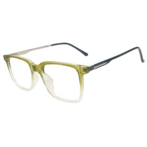 Blue Ocean Green Dual Tone Square Sheet Eyeglasses for Men & Women