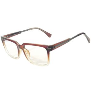 Blue Ocean Full Rim Dual Tone Square Sheet Eyeglasses - 'Unisex' | Cliqlens
