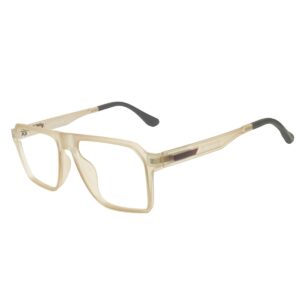 Light Brown Full Rim Square Sheet Eyeglasses for Men and Women | Blue Ocean