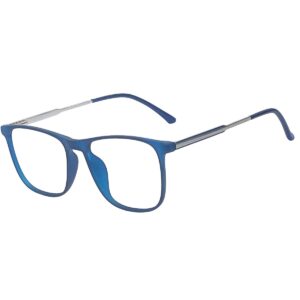 Blue Ocean Blue or Green Dual Square Sheet Eyeglasses for Men & Women