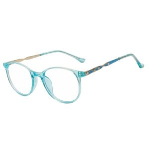 Sky Blue Round Sheet Eyeglasses for Men and Women | Blue Ocean