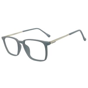 Trendy Blue Ocean Matte Square Sheet Eyeglasses for Men & Women