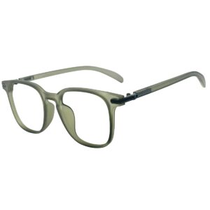 Blue Ocean Square Sheet Eyeglasses for Men and Women | Matte Light Green