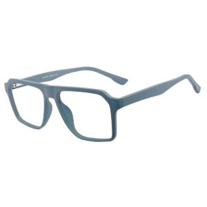 Blue Ocean Full Rim Glossy Square Sheet Eyeglasses for Men/Women